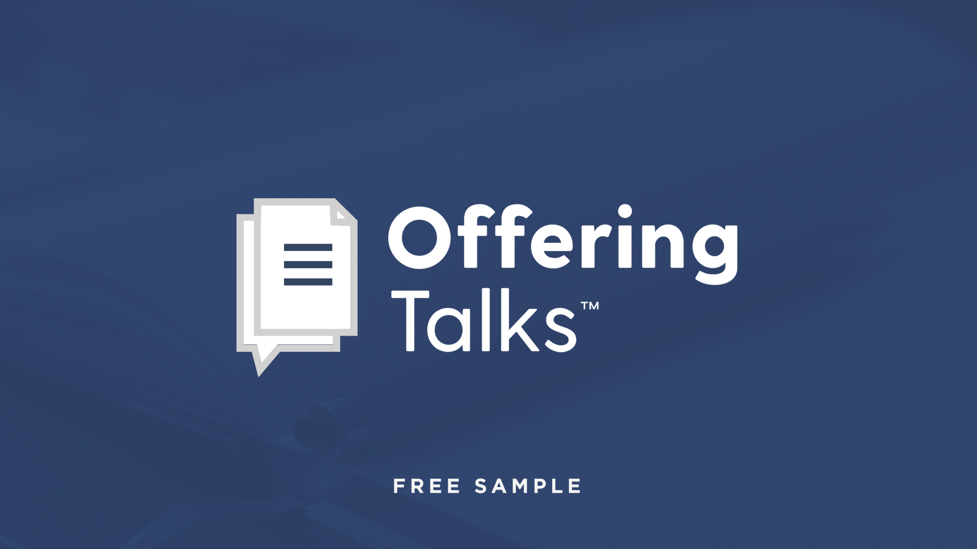 Offering Talks Free Samples Sermonary
